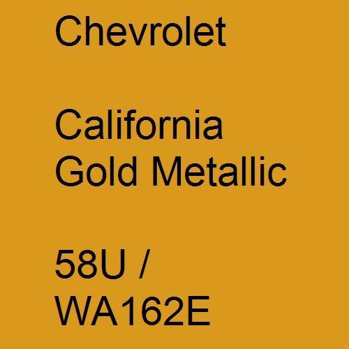 Chevrolet, California Gold Metallic, 58U / WA162E.